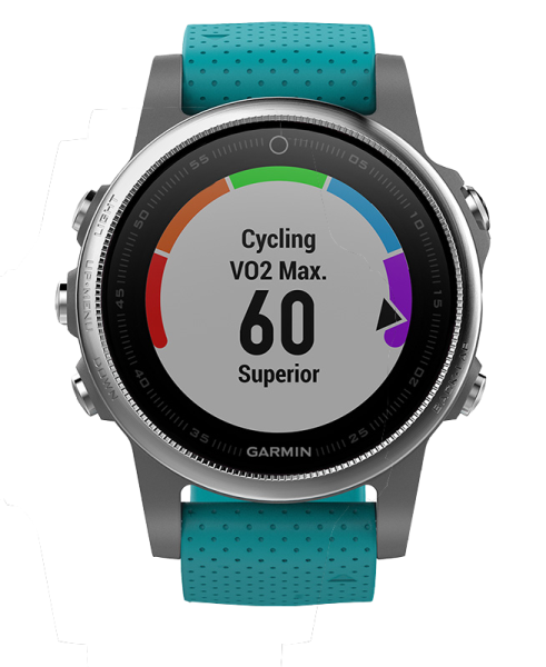 Часы Garmin (Гармин) FENIX 5S серебристые с бирюзовым ремешком