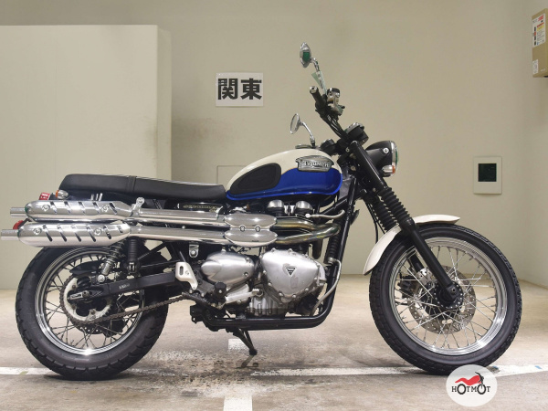 Мотоцикл TRIUMPH Scrambler 2006, БЕЛЫЙ пробег 12825 | Мототека